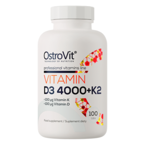 OstroVit Vitamin D3 4000 IU + K2 100 Tabs