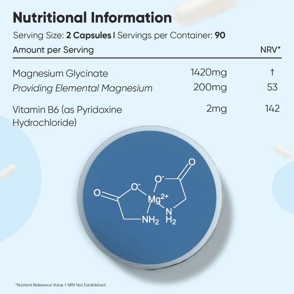 Magnesium Glycinate (Bisglycinate) 180 Capsules - Image 4